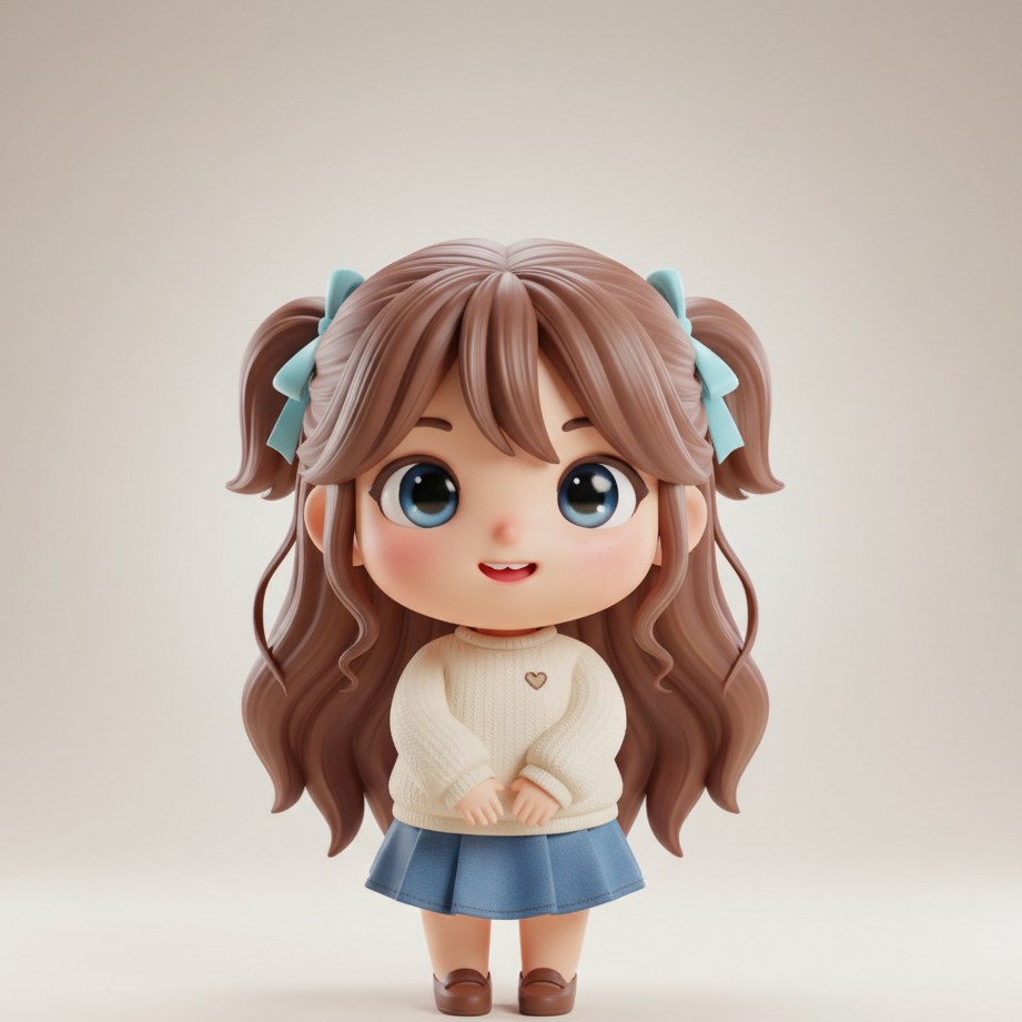 可爱 3D Q 版头像示例