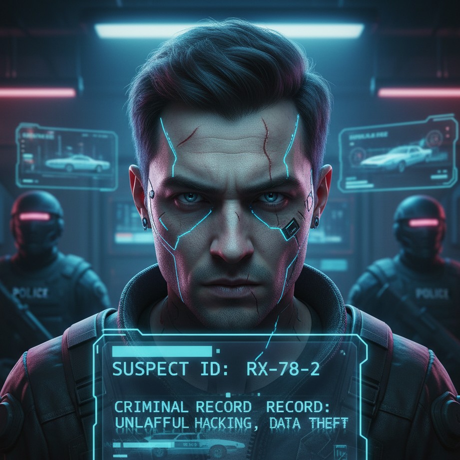 Cyberpunk Neon Arrest Log
