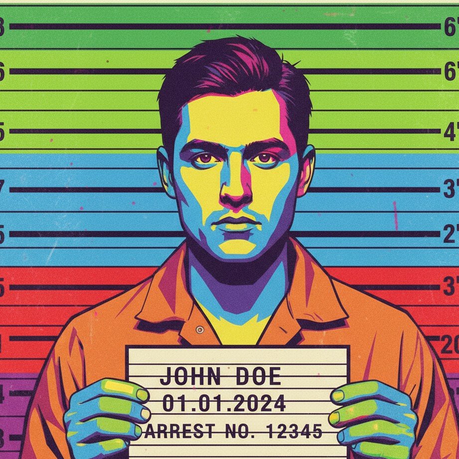 Pop Art Mugshot Poster