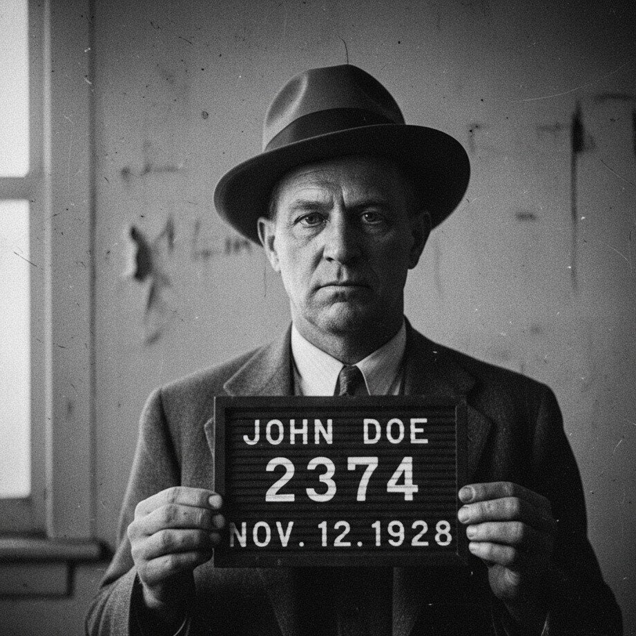 Vintage Noir Arrest Card