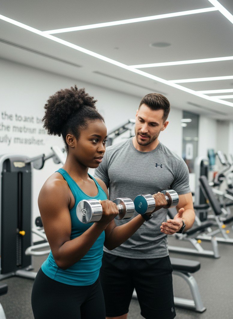 Personal training session portrait generated by AI