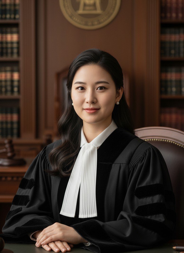 女性法律专业人士司法风格肖像