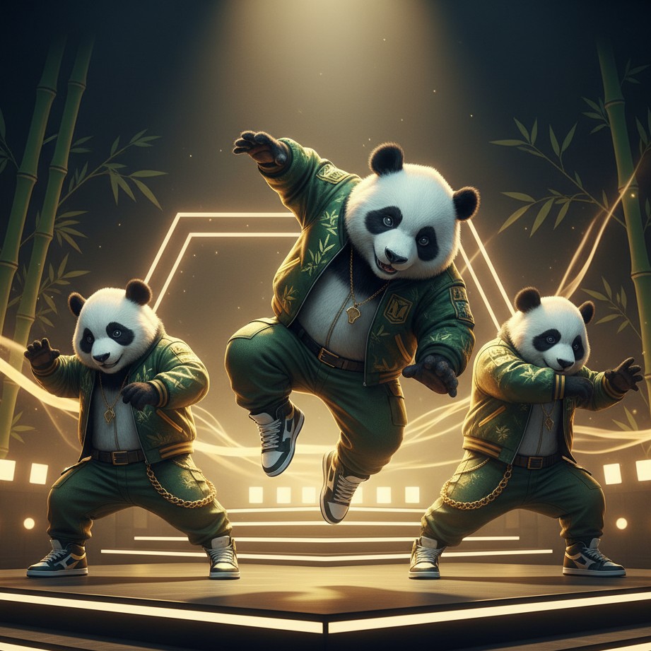 Premium visual design capturing the high-energy vibe of your panda crew. Perfect for teaser posts and channel art.