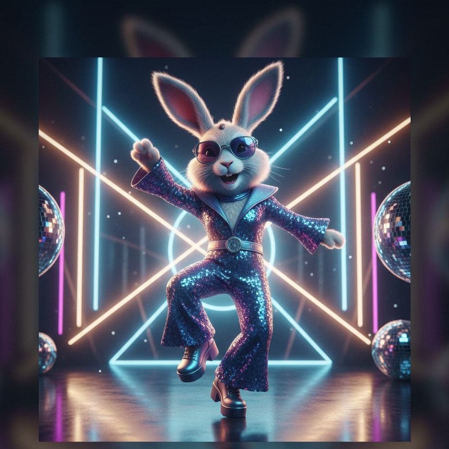 Keep your rabbit dance series branded with album-style cover art for thumbnails and social grids.