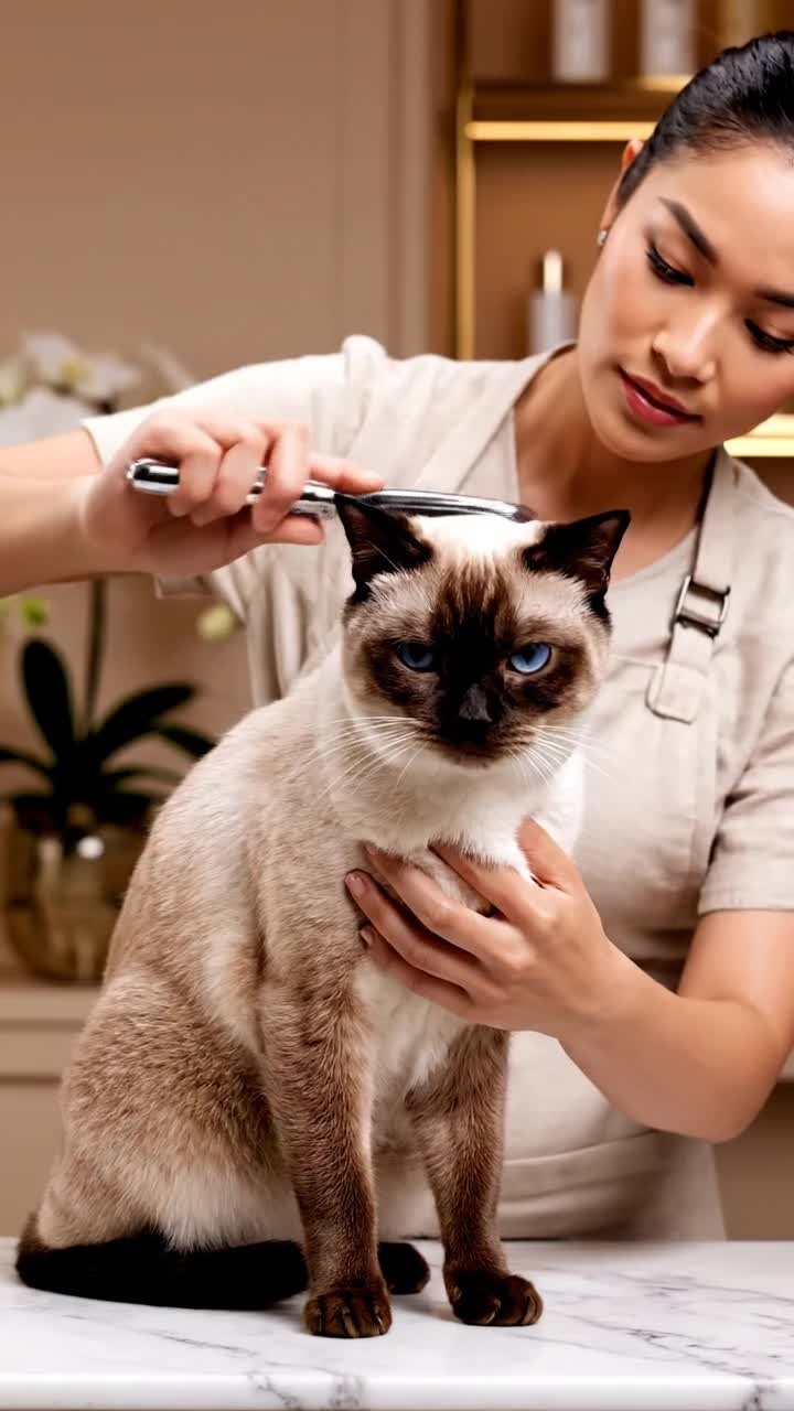 A membership-banner visual for recurring cat grooming plans, loyalty perks, and monthly care programs.