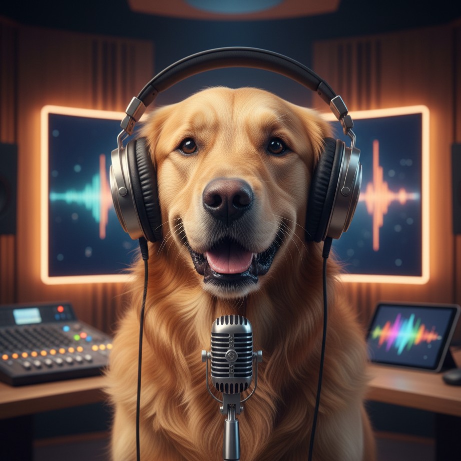 Generate branded key visuals that keep your dog podcast channel identity cohesive across platforms.