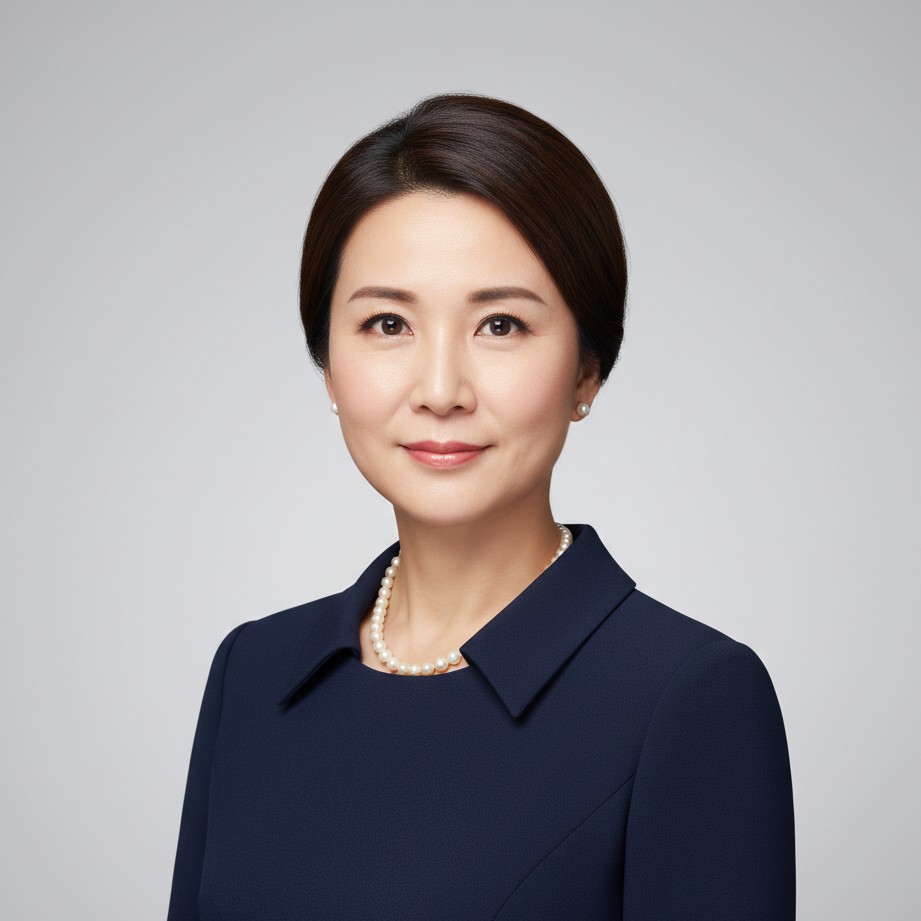 エレガントな印象の美容プロフェッショナル写真
