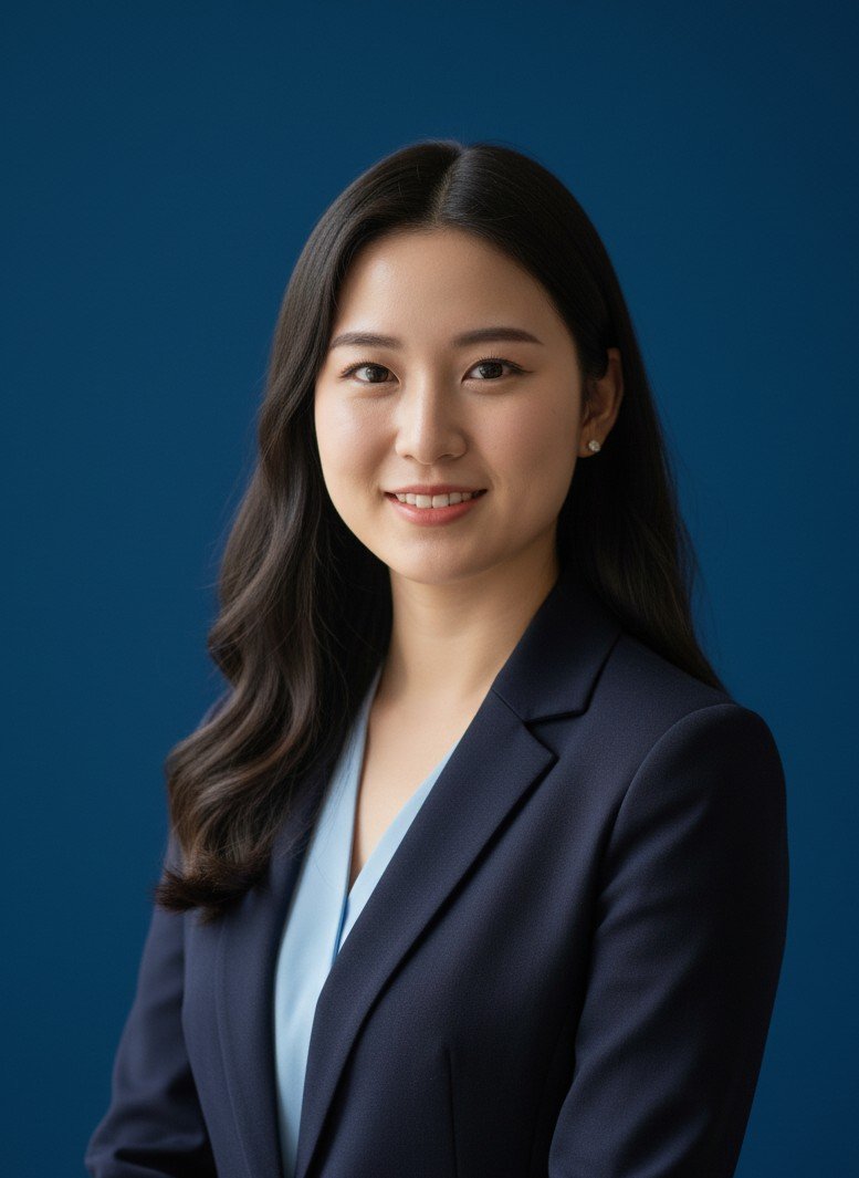 企业蓝背景保险经纪人头像