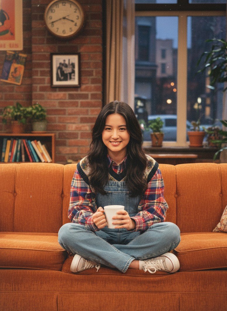 90s sitcom friends portrait example