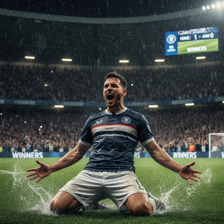 Football goal celebration hero frame