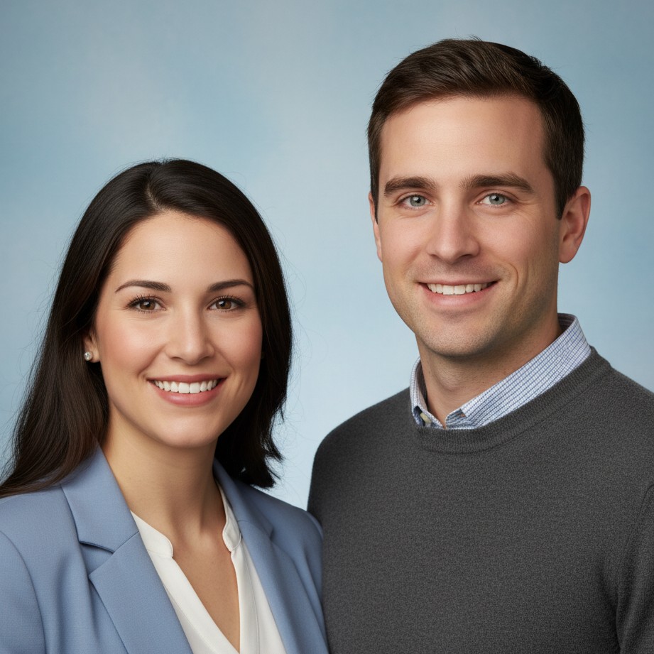 Business-casual outfit style for graduation portraits