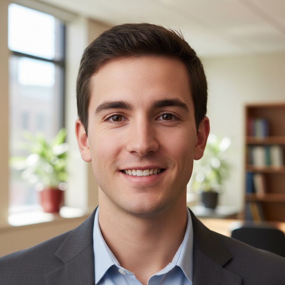 Office-ready graduation portrait style
