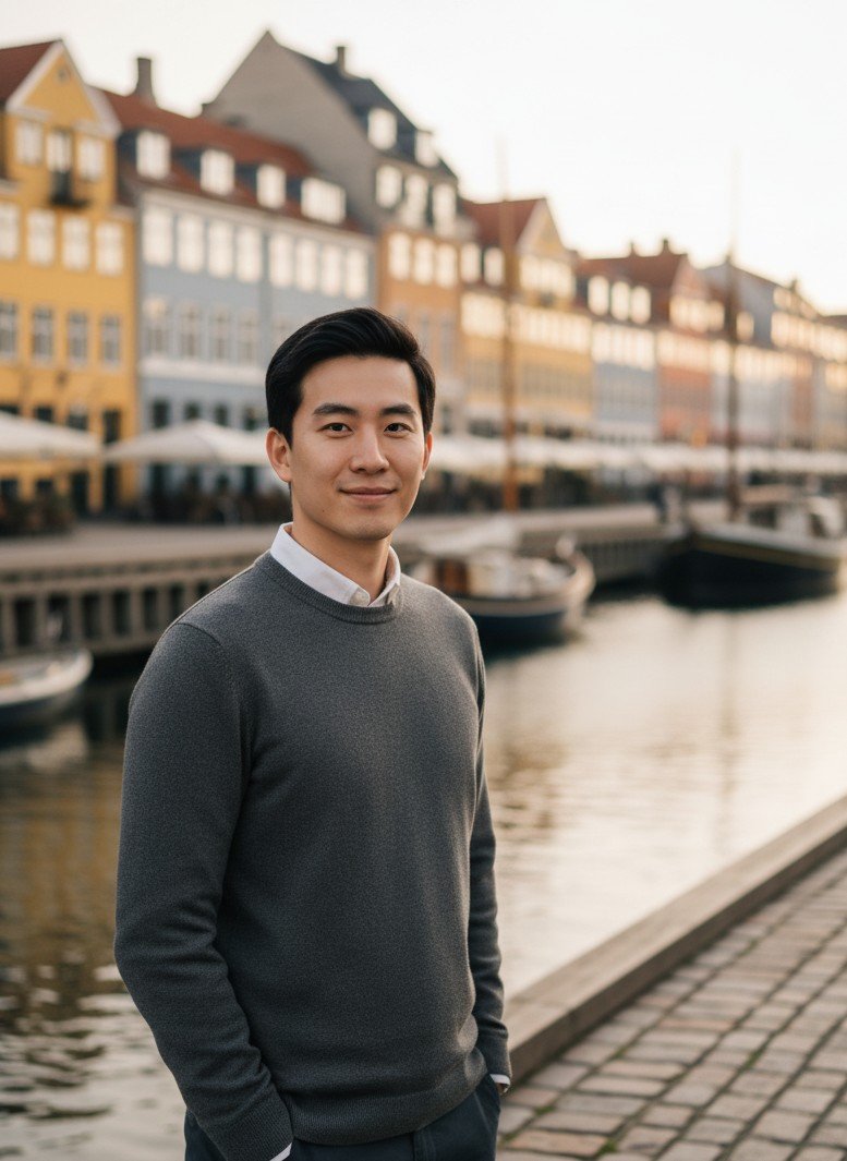 Copenhagen Nyhavn travel portrait template image