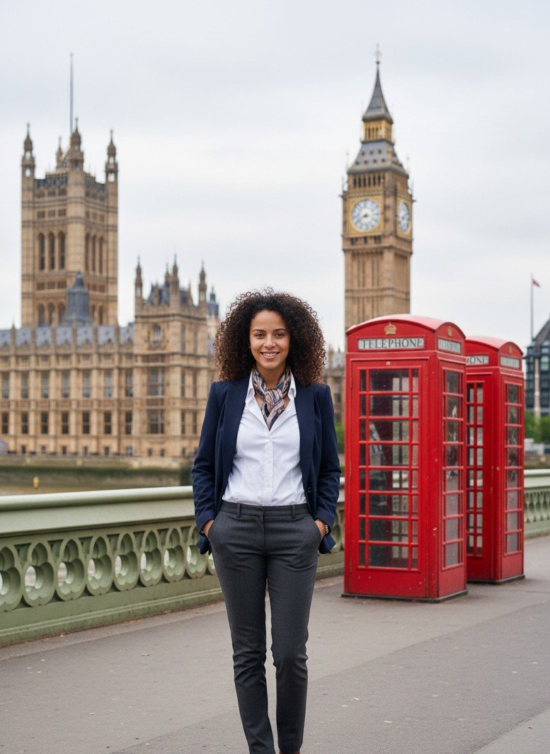 London Big Ben travel portrait template image