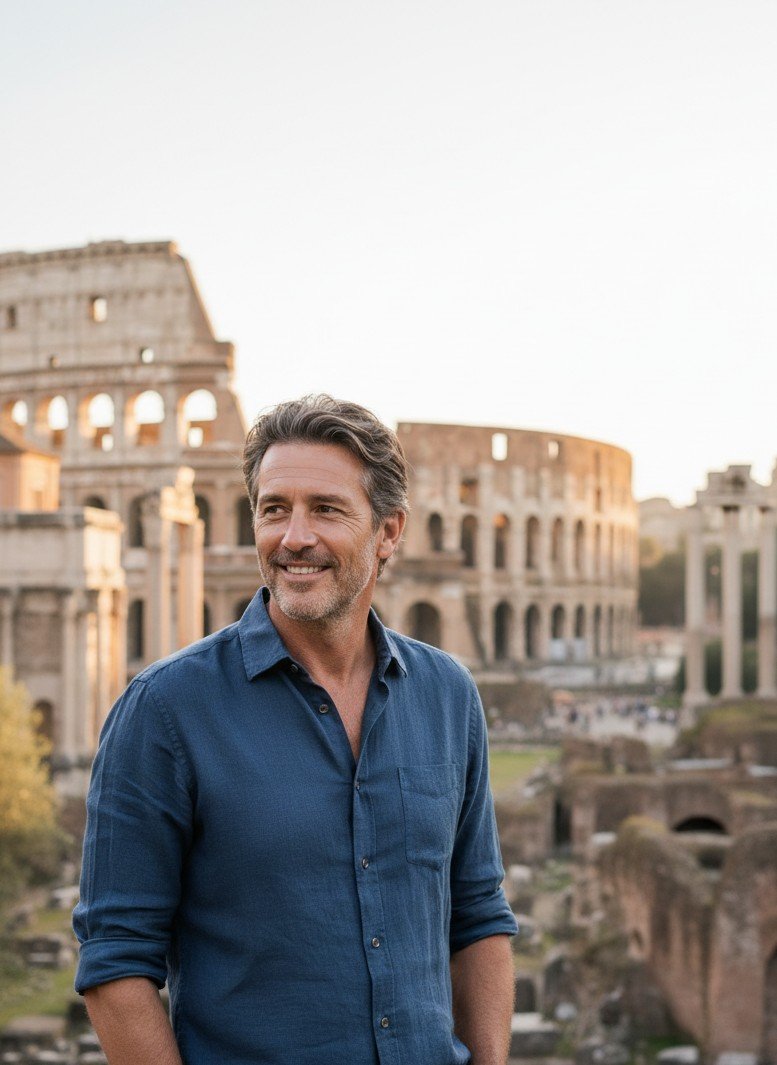 Rome ancient ruins travel portrait template image