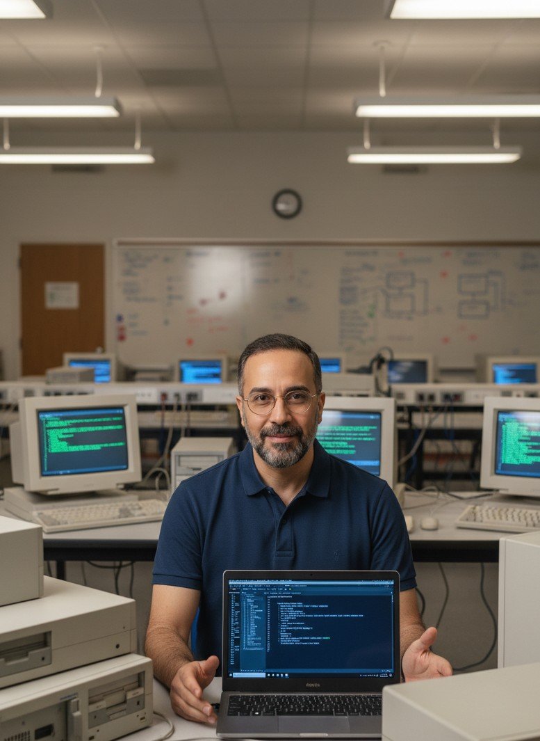 Computer tech lab portrait example