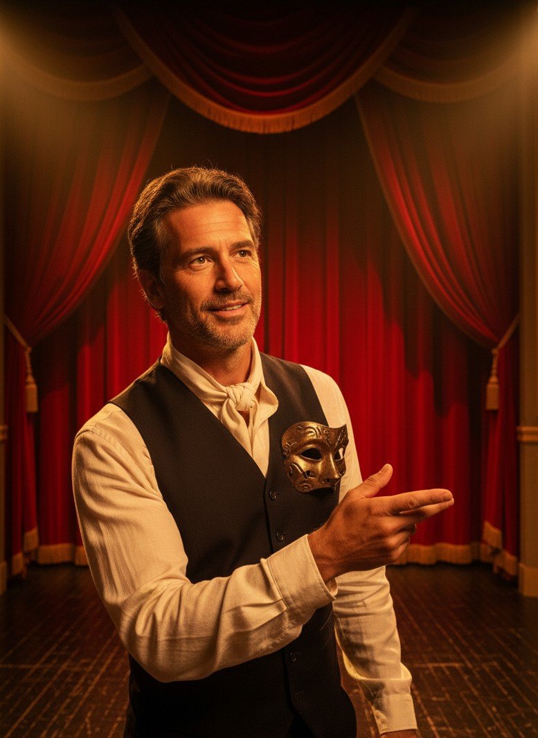 Drama theater actor portrait example