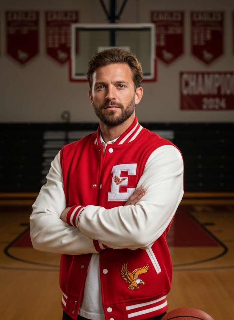 School sports team yearbook portrait generated example