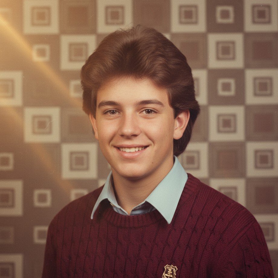 Retro prom yearbook concept